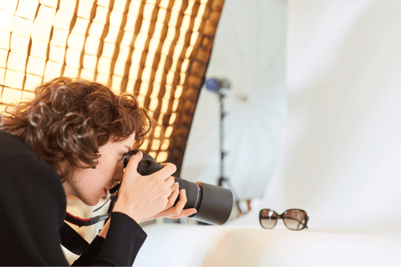 photographer taking a macro shot