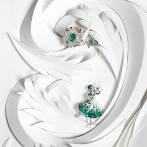 pair of green earrings